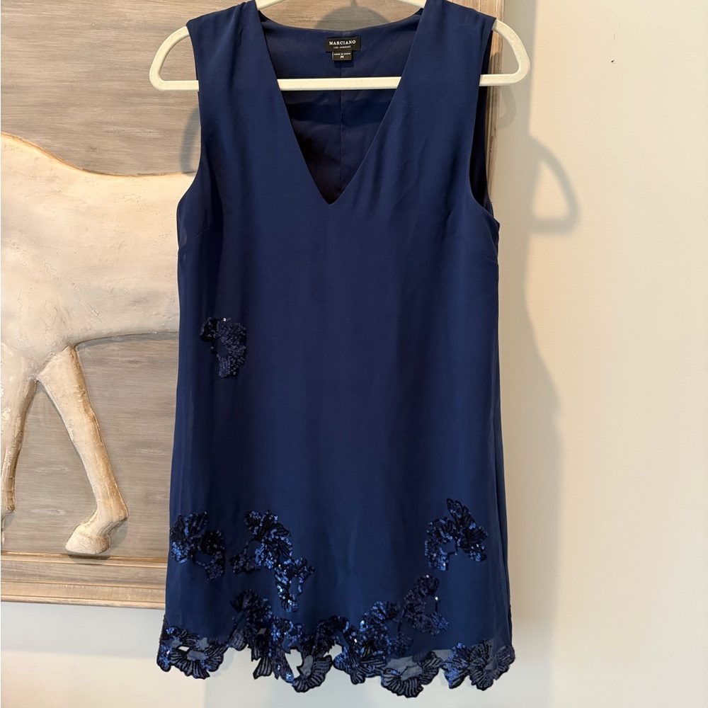 Guess by Marciano Deep Blue Sequin Mini Dress